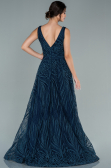 Abendkleid Lang Marineblau ABU2418