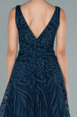 Abendkleid Lang Marineblau ABU2418