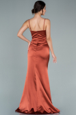 Zimtfarben Abschlusskleid Satin Lang ABU1938