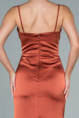 Zimtfarben Abschlusskleid Satin Lang ABU1938