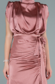 Zwiebelschale Abendkleid Satin Lang ABU2133
