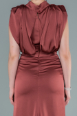 Abendkleid Lang Satin Zimtfarben ABU2133