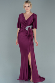 Kirschrot Abendkleid Lang ABU2443