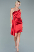 Partykleid Kurz Satin Rot ABK1487