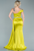 Pistaziengrün Abendkleid Satin Lang ABU2363