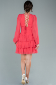 Partykleid Mini Chiffon Koralle ABK176