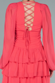 Partykleid Mini Chiffon Koralle ABK176