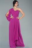 Partykleid Lang Chiffon Fuchsie ABT078