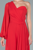 Partykleid Lang Chiffon Rot ABT078