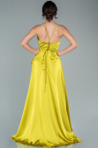 Pistaziengrün Abendkleid Satin Lang ABU1843