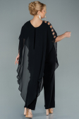 Abendgarderobe in Großen Größen Chiffon Schwarz ABT080