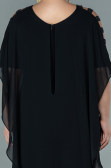 Abendgarderobe in Großen Größen Chiffon Schwarz ABT080