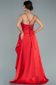 Abendkleid Lang Satin Rot ABU1843