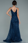 Abendkleid Lang Marineblau ABU2587