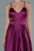 Abendkleid Lang Satin Pflaume ABU1458