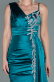 Abendkleid Lang Satin Smaragdgrün ABU2598