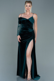 Abendkleid Lang Samt Smaragdgrün ABU2605