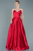 Abendkleid Lang Satin Rot ABU2600