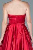 Abendkleid Lang Satin Rot ABU2600