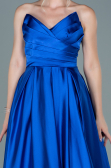 Abendkleid Lang Satin Sächsischblau ABU2600