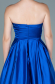Abendkleid Lang Satin Sächsischblau ABU2600