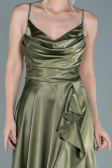 Abendkleid Lang Satin Khaki ABU2593
