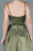 Abendkleid Lang Satin Khaki ABU2593