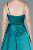 Abendkleid Lang Satin Smaragdgrün ABU2593