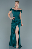 Abendkleid Lang Satin Smaragdgrün ABU2608