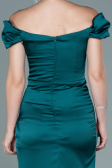 Abendkleid Lang Satin Smaragdgrün ABU2608