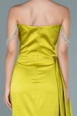 Abendkleid Lang Satin Pistaziengrün ABU2618