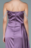 Abendkleid Lang Satin Lavendel ABU2618