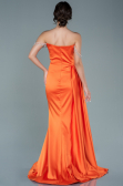 Abendkleid Lang Satin Orange ABU2618