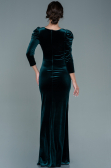 Abendkleid Lang Samt Smaragdgrün ABU2604