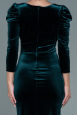 Abendkleid Lang Samt Smaragdgrün ABU2604