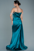 Abendkleid Lang Satin Smaragdgrün ABU2618
