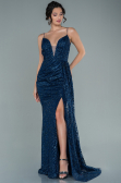 Abendkleid Lang Marineblau ABU2587