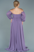 Abendkleider in Großen Größen Lang Chiffon Lavendel ABU2597
