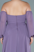 Abendkleider in Großen Größen Lang Chiffon Lavendel ABU2597