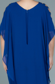 Sächsischblau Abendgarderobe İn Großen Größen Chiffon ABT080