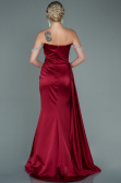 Abendkleid Lang Satin Weinrot ABU2618