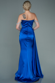 Abendkleid Lang Satin Sächsischblau ABU2618