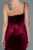 Abendkleid Lang Samt Weinrot ABU2626