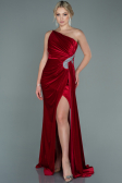 Abendkleid Lang Samt Rot ABU2626