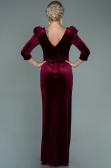 Abendkleid Lang Samt Weinrot ABU2653