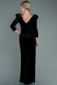 Abendkleid Lang Samt Schwarz ABU2653