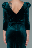 Abendkleid Lang Samt Smaragdgrün ABU2653