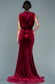 Abendkleid Lang Samt Weinrot ABU2668