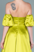 Abendkleid Lang Satin Pistaziengrün ABU2614