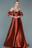 Abendkleid Lang Satin Zimtfarben ABU2614
